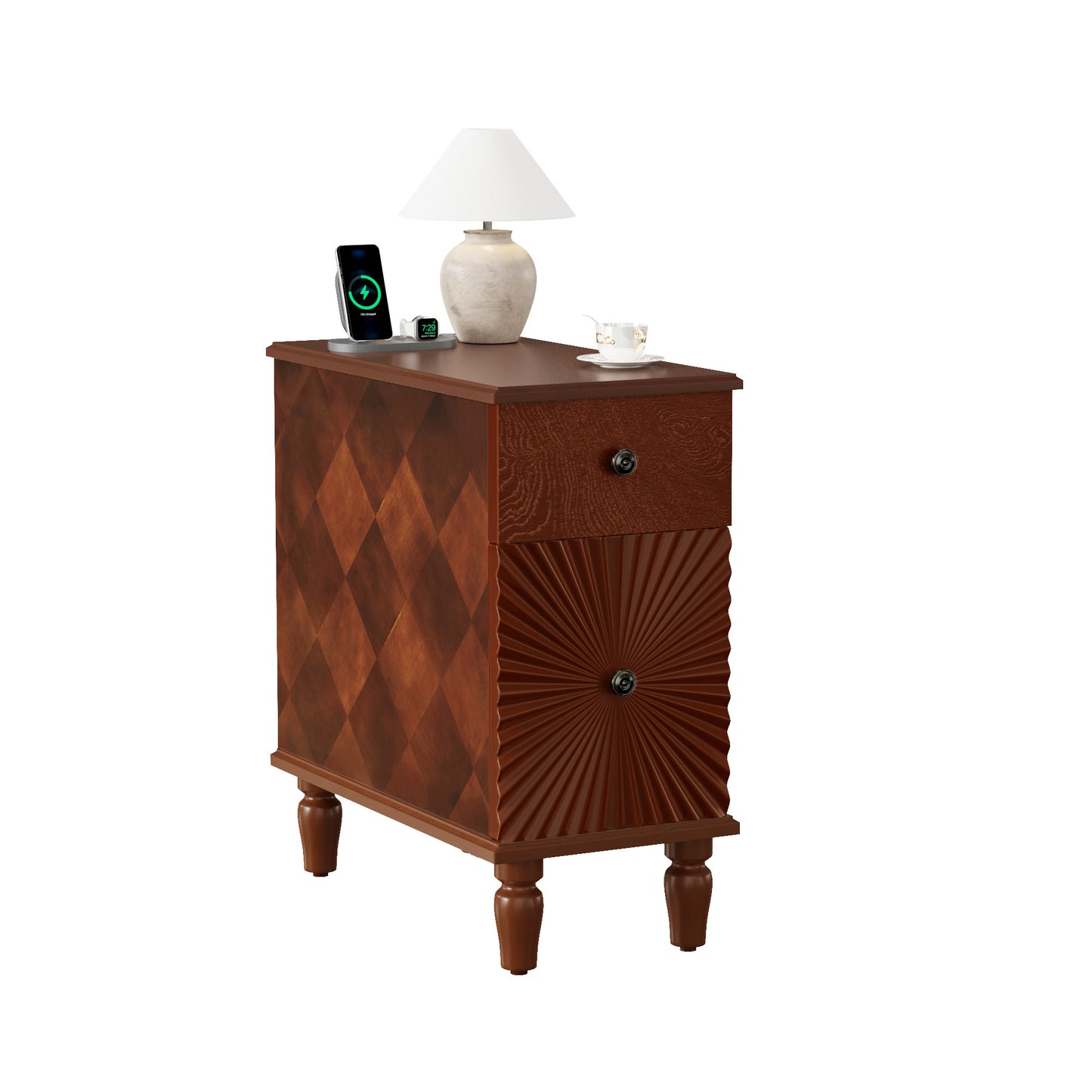 Mirightone™ 2 Drawer Modern Sofa Side Table
