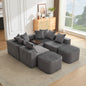 Mirightone™ 137.5" U Shaped Sofa Couch with USB, Wireless Charge & Coffee Table