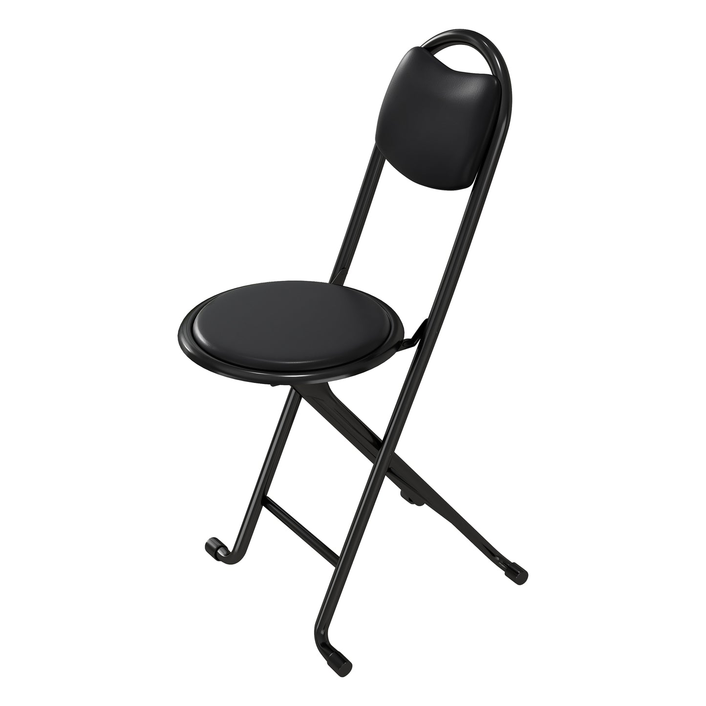 2pcs Folding Stool with Back, Cushioned Padded Folding Stool, Portable Folding Chairs for Outdoor Indoor Kitchen Shop Cafe