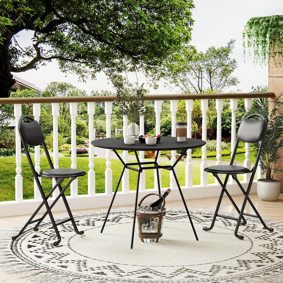 2pcs Folding Stool with Back, Cushioned Padded Folding Stool, Portable Folding Chairs for Outdoor Indoor Kitchen Shop Cafe
