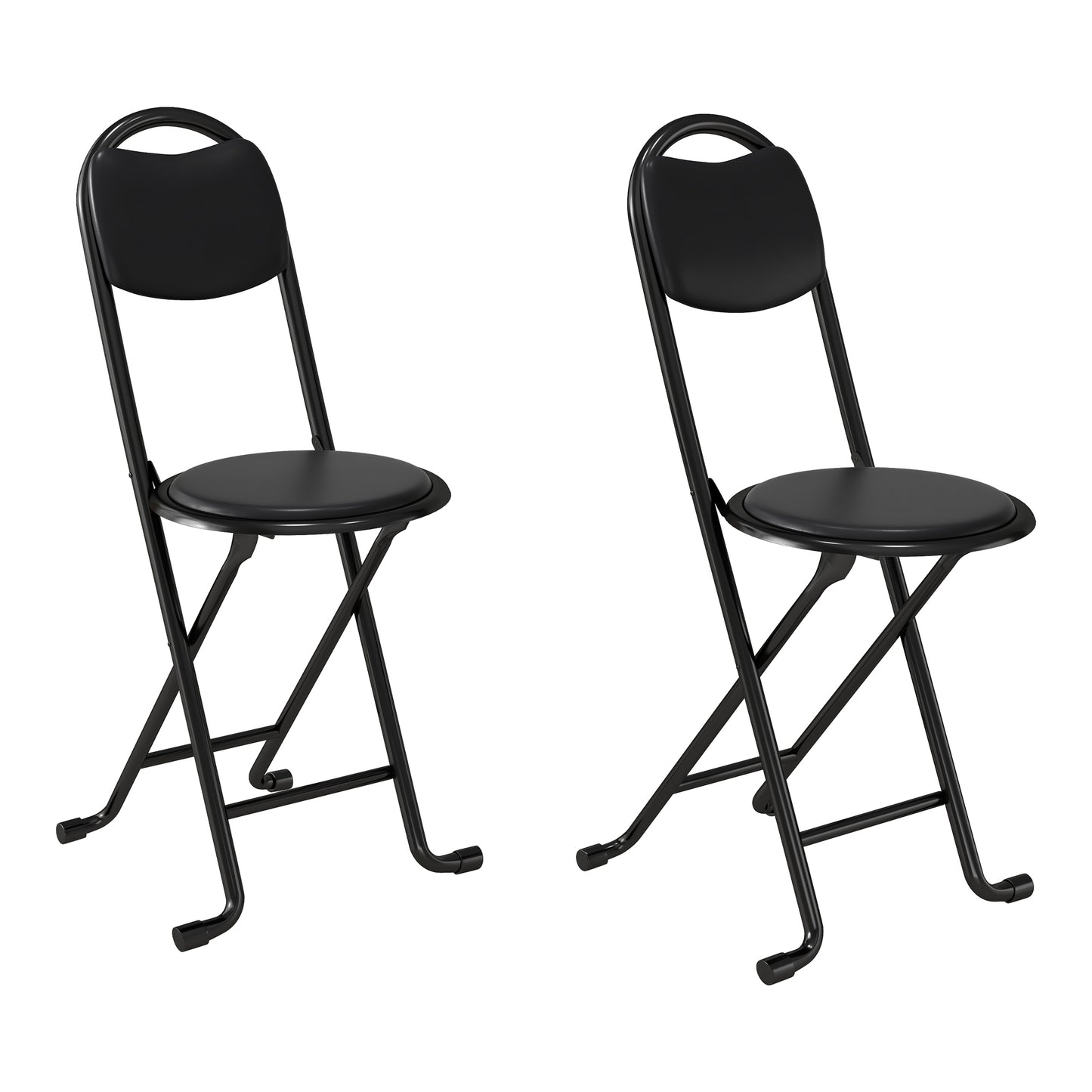 2pcs Folding Stool with Back, Cushioned Padded Folding Stool, Portable Folding Chairs for Outdoor Indoor Kitchen Shop Cafe