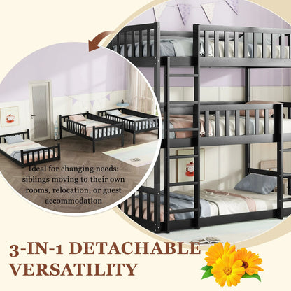 Black_triple_bunk_bed_with_3-in-1_detachable_design_shown_with_a_conversion_layout_into_separate_beds._This_versatile_wooden_bunk_bed_is_ideal_for_siblings_guest_rooms_and_changing_fa