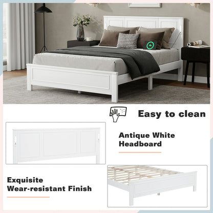 Mirightone™ Queen Size Bed with LED Lights and USB Charging Station