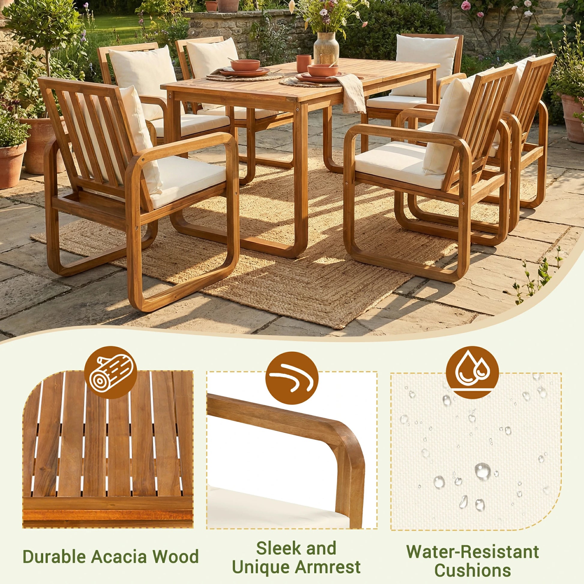 Durableacaciawoodoutdoorfurniturewithsmootharmrestdesignandwater-resistantcushionfabric_builtforlong-lastingcomfortandweatherresistance._65647b05-7faa-4d20-860a-1c101cbfab3e