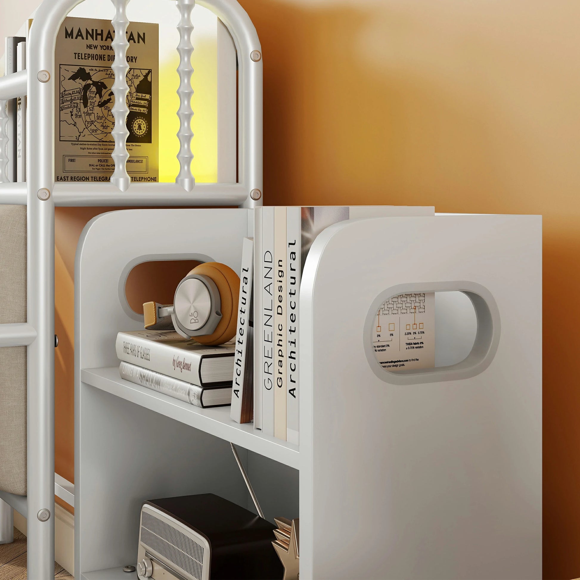 Kidsbedsidestoragecabinetwithshelves_perfectforbooks_toysandbedroomorganization