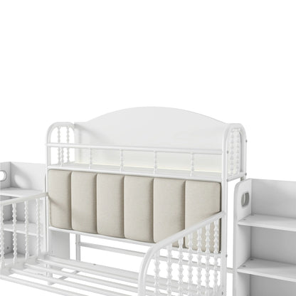 KidsbedupholsteredheadboardwithLEDshelfanddecorativestorage_softandcomfortabledesign