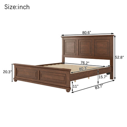 King_Wood_Bed_Frame_Dimension_Size_Inch_Measurement_Spec_Classic_Walnut_Bed