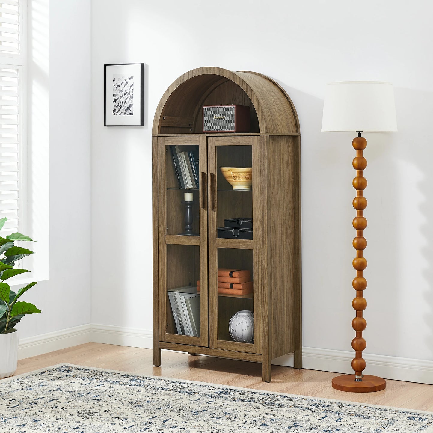 ModernArchedDisplayCabinetforLivingRoom