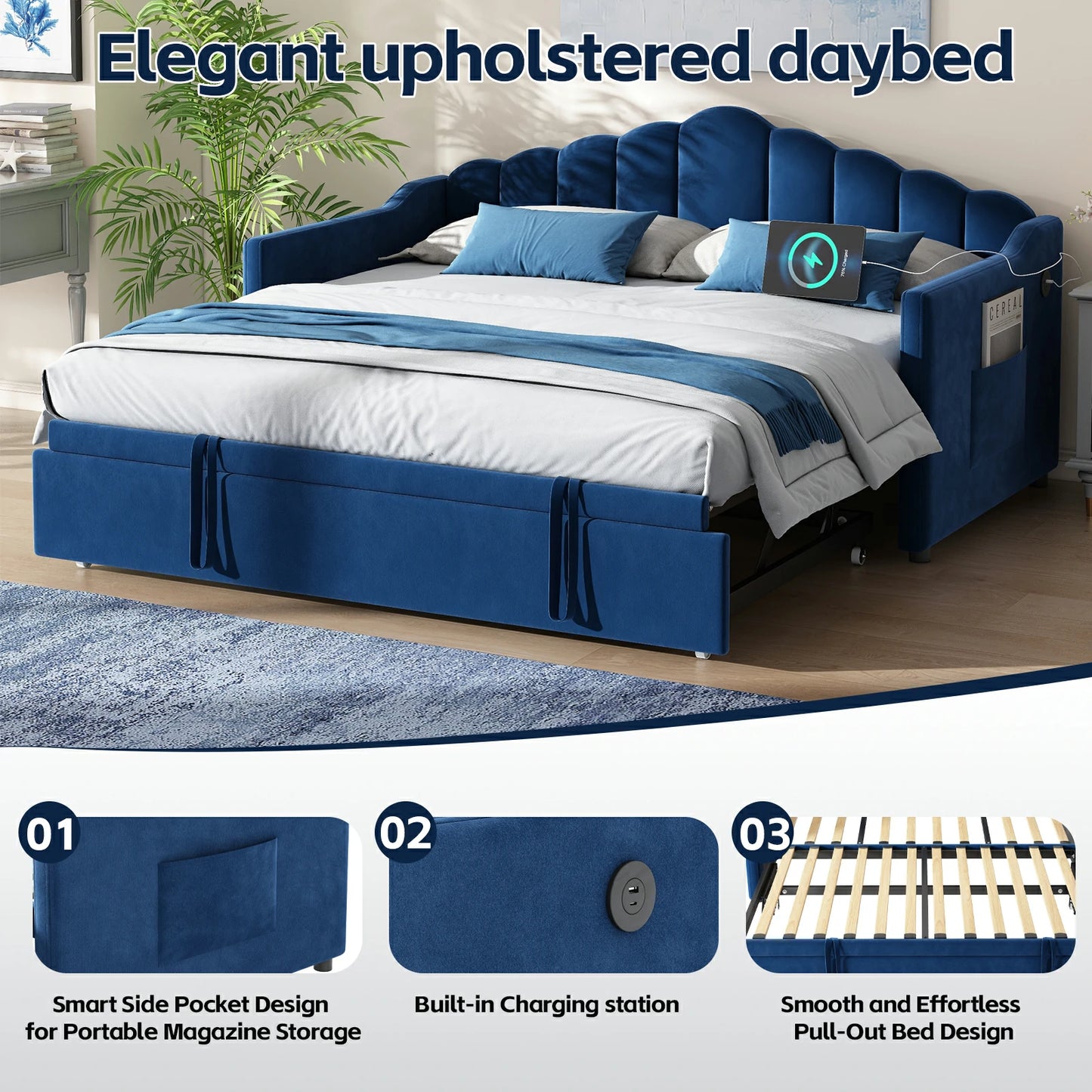 Multi-functionalupholstereddaybedthateasilytransformsfromsofatobed_idealforsmallapartmentsandguestrooms.