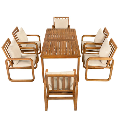 Outdoordiningtableandchairssetwithsymmetricallayout_featuringsolidwoodconstructionandcushionedseatingformodernpatioandgardenspaces._a19dabdb-8b0f-4944-9c03-366209391e88