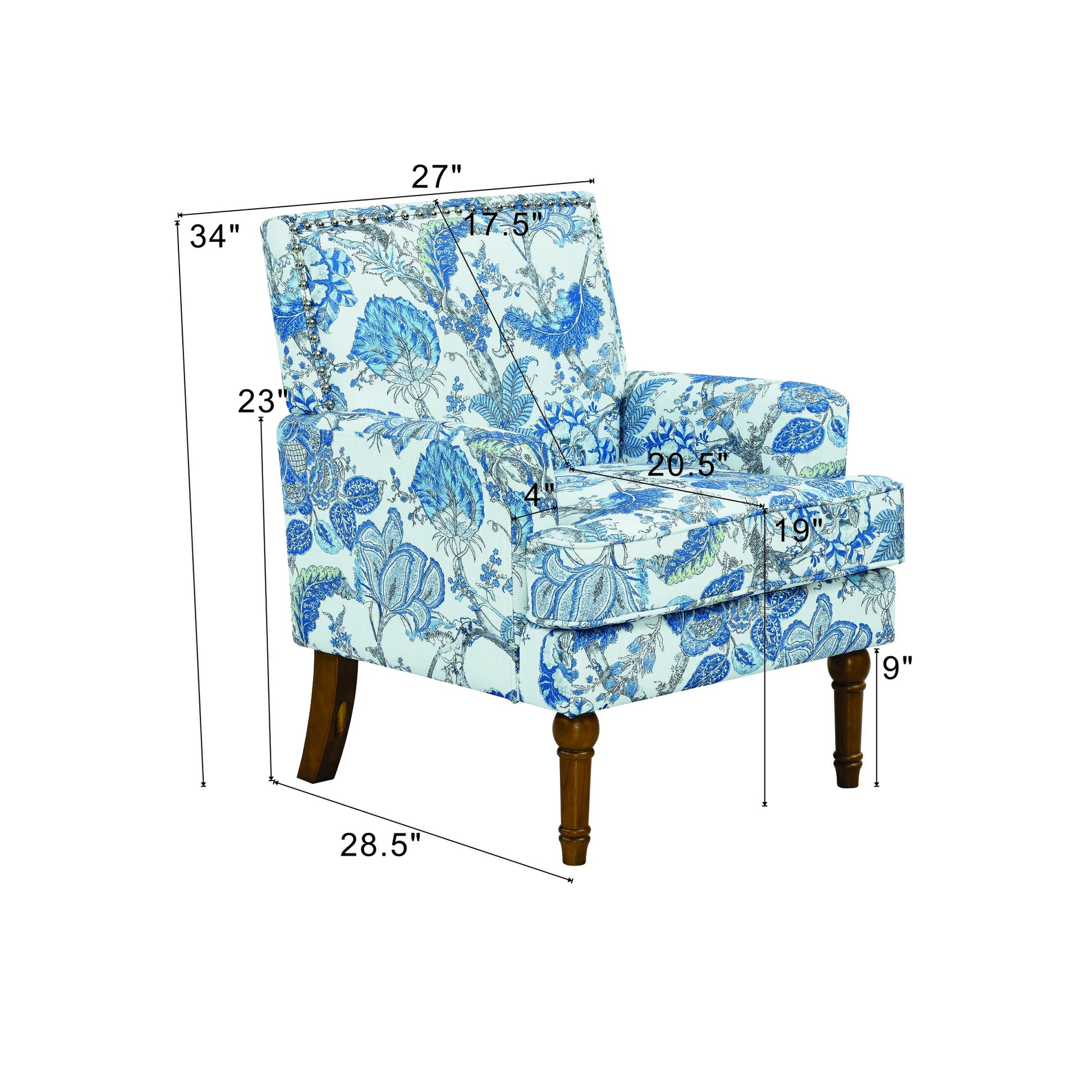 blue-floral-accent-chair-dimensions-28-5x27x34