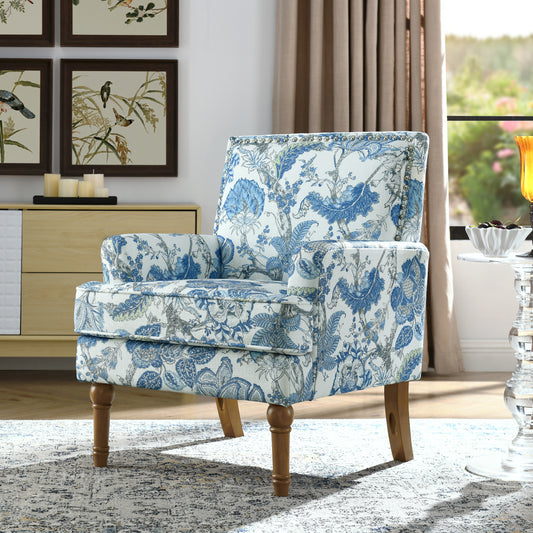 blue-toile-accent-chair-side-view-nailhead-trim