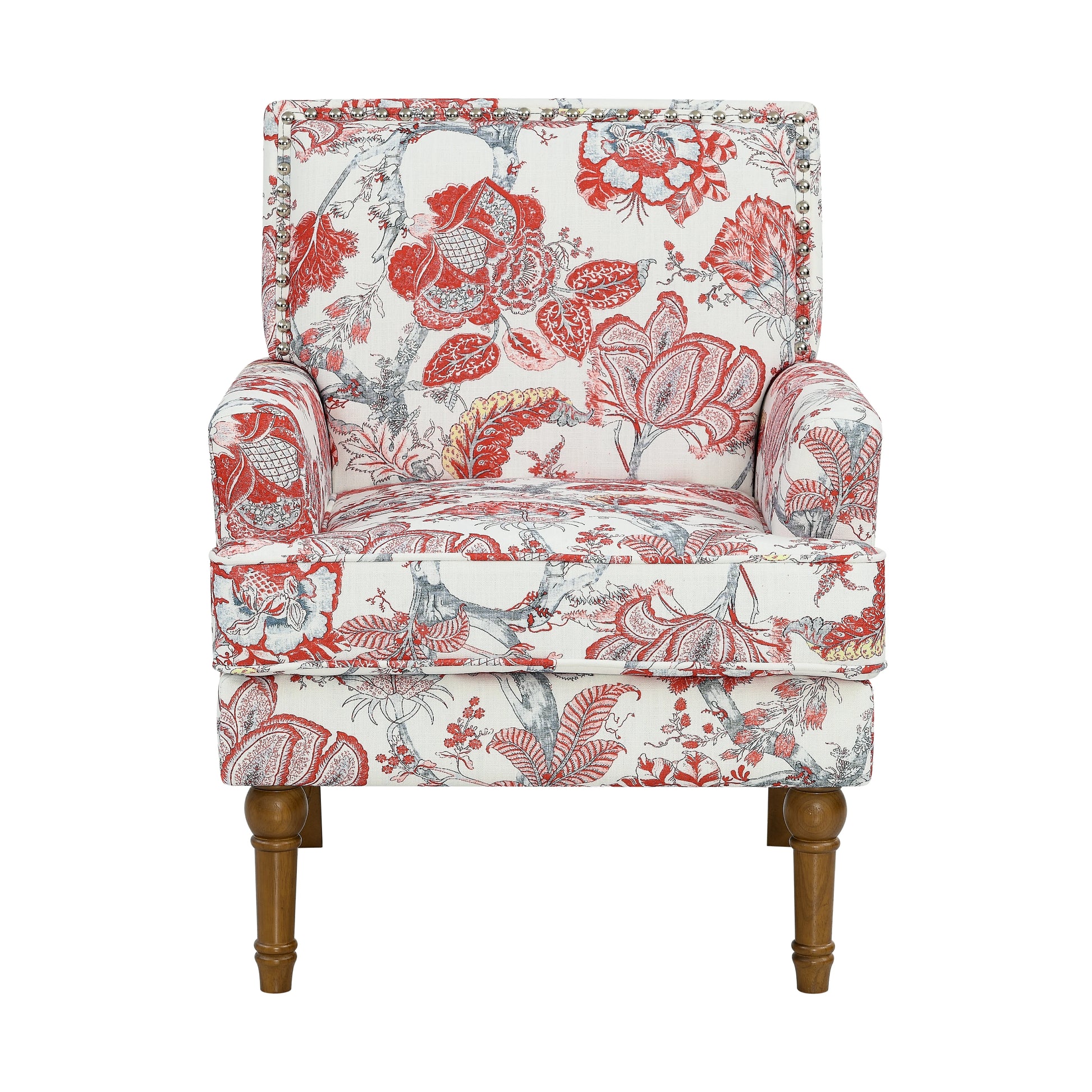bold-red-floral-accent-chair-front-view