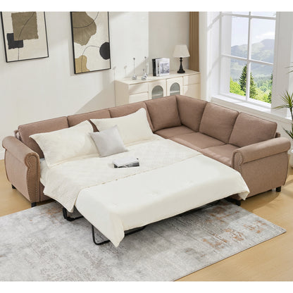 brown-sectional-sleeper-sofa-bed-with-pillows-living-room