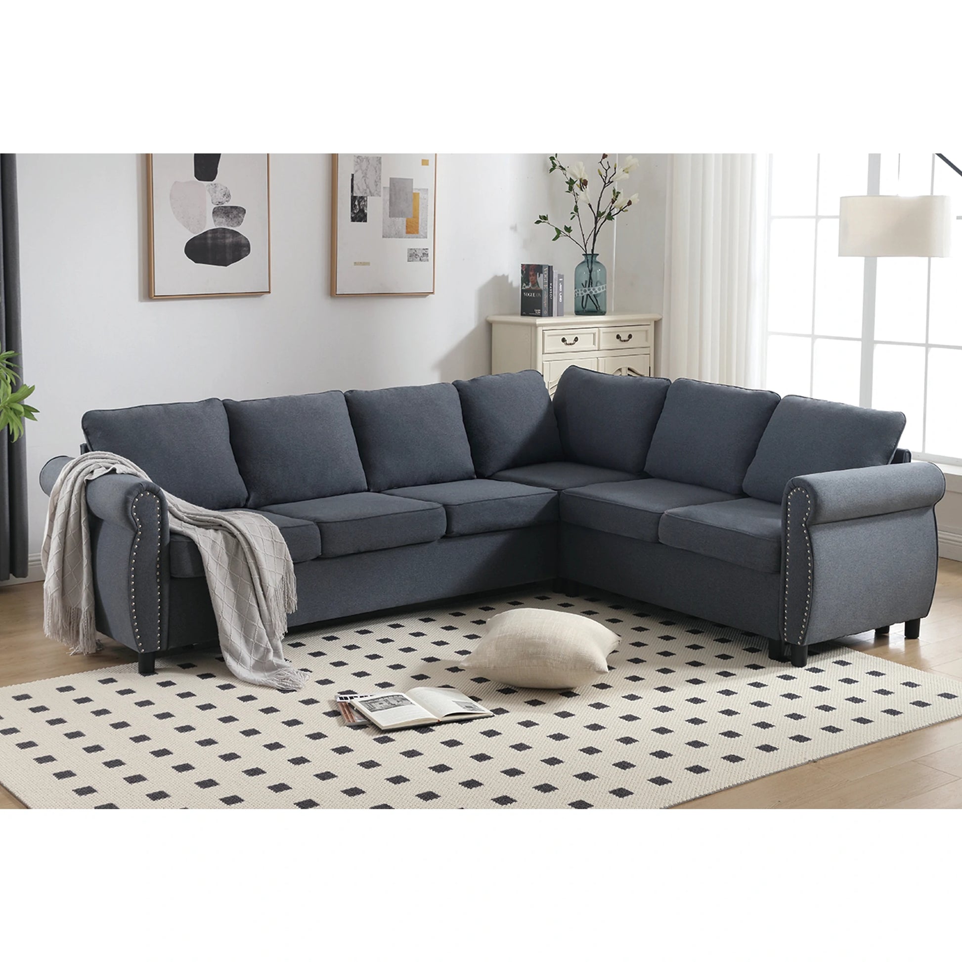 dark-blue-l-shaped-sectional-sofa-living-room-scene