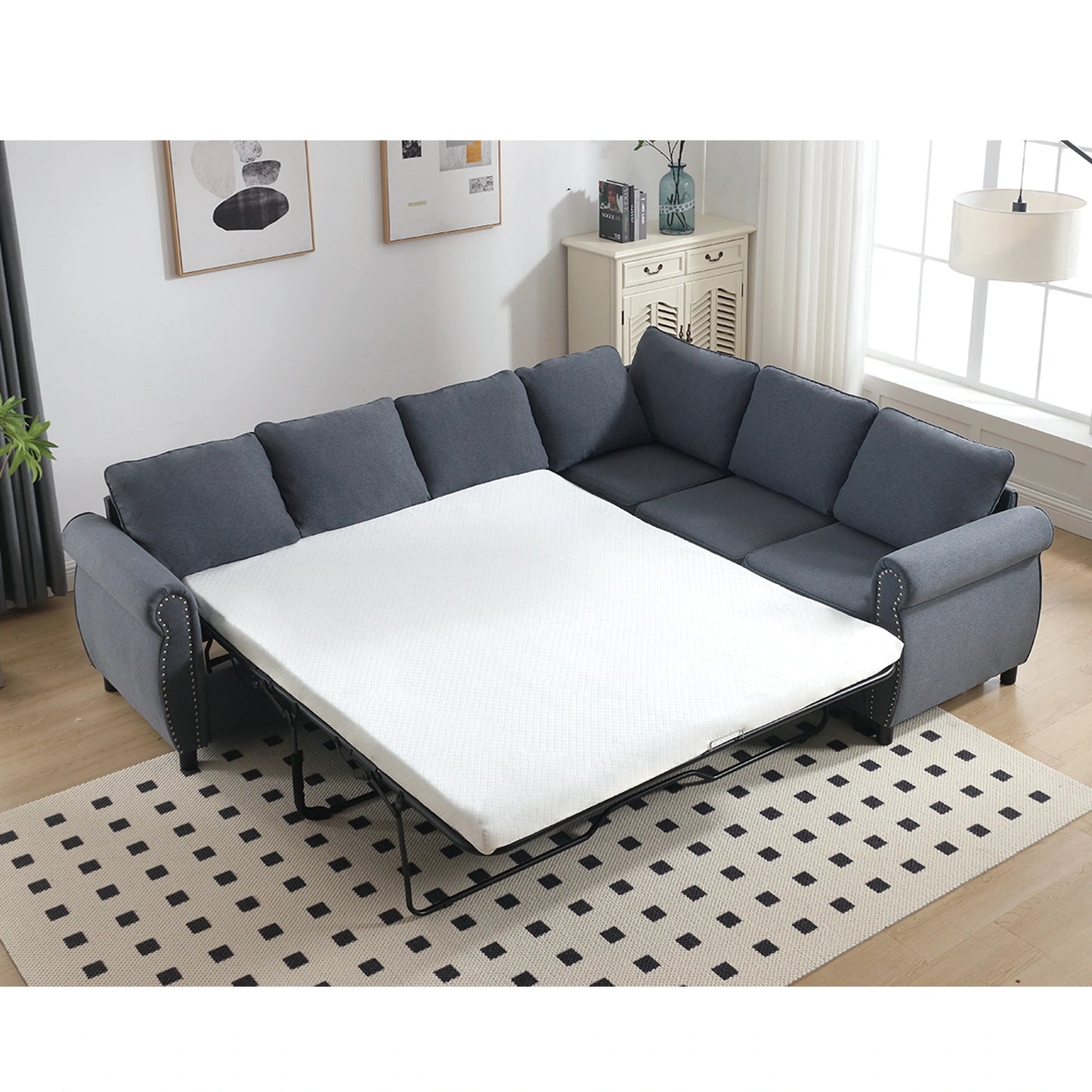 dark-blue-sectional-sleeper-sofa-bed-size-weight-capacity