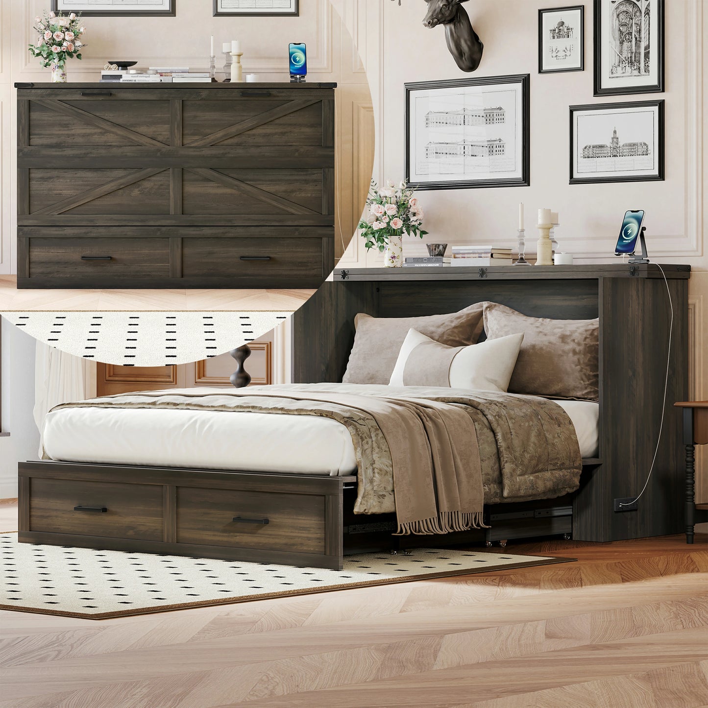 darkwoodmurphycabinetbedopenandclosedcomparisonspacesavingdesign