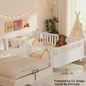 Mirightone™ Wood Montessori Beds with Rails and Slats Support, Modern Daybed Low to Ground with Removable Bed Rails for Girls Boys Bedroom Living Room （Protected by U.S. Design Patent No.D1115368）