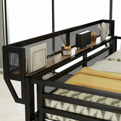 full-metal-loft-bed-upper-bedside-shelf-with-mesh-guard
