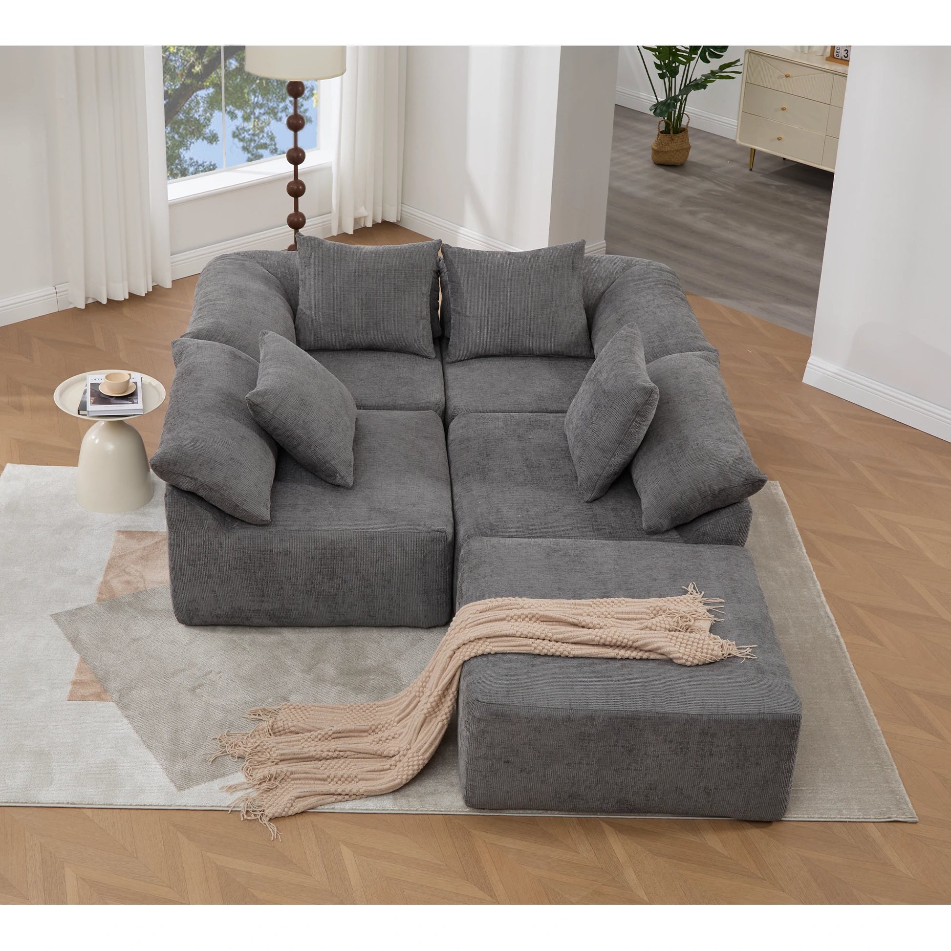 gray-chenille-modular-sectional-sofa-top-view