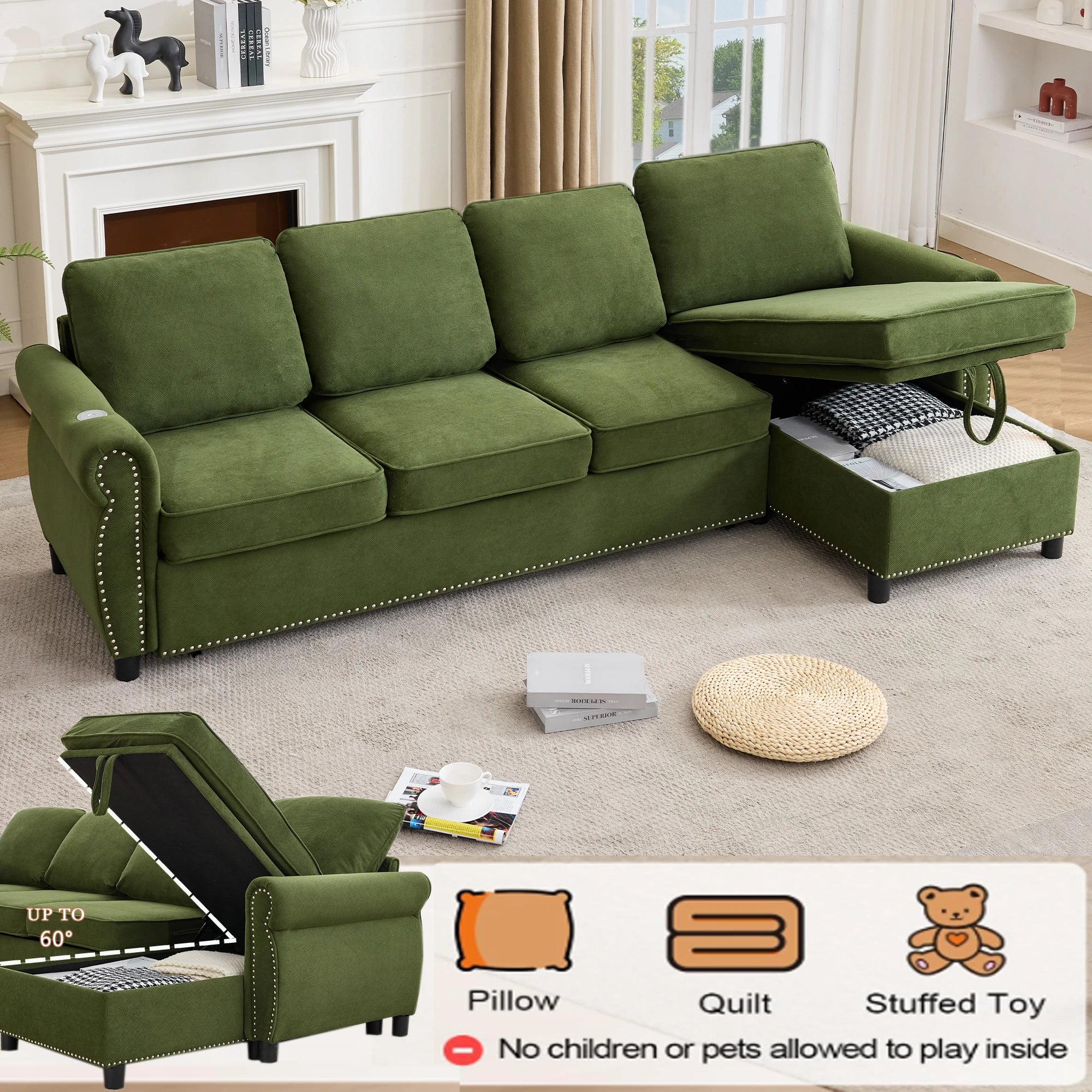 green-sectional-sofa-lift-up-storage-chaise