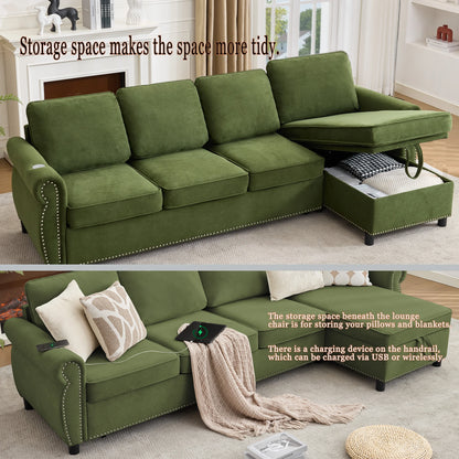 green-sleeper-sectional-sofa-storage-chaise-usb-wireless-charging