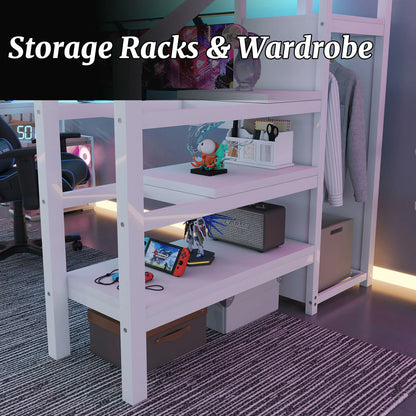loftbedwithstorageshelvesandwardrobewhitefullsizeloftbedwithstairsstorage