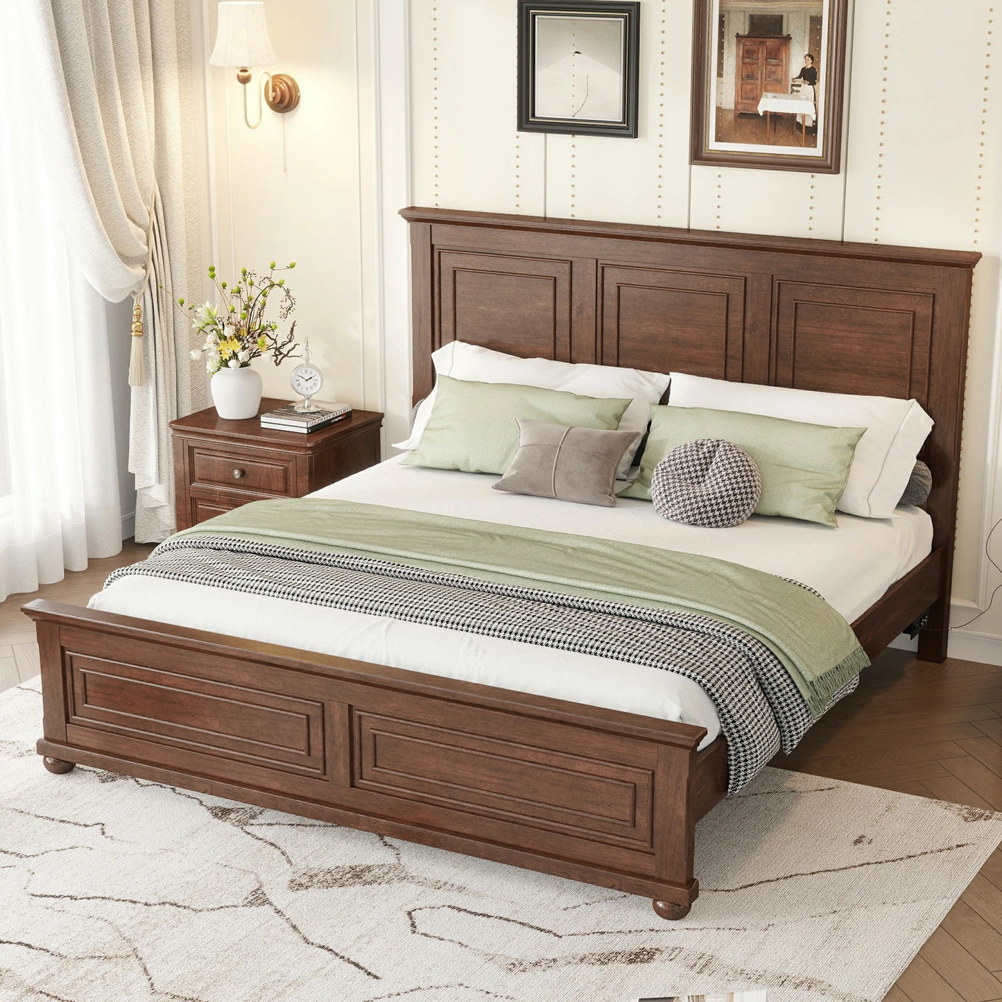 mirightone-king-wood-platform-bed-frame-walnut-angle-view