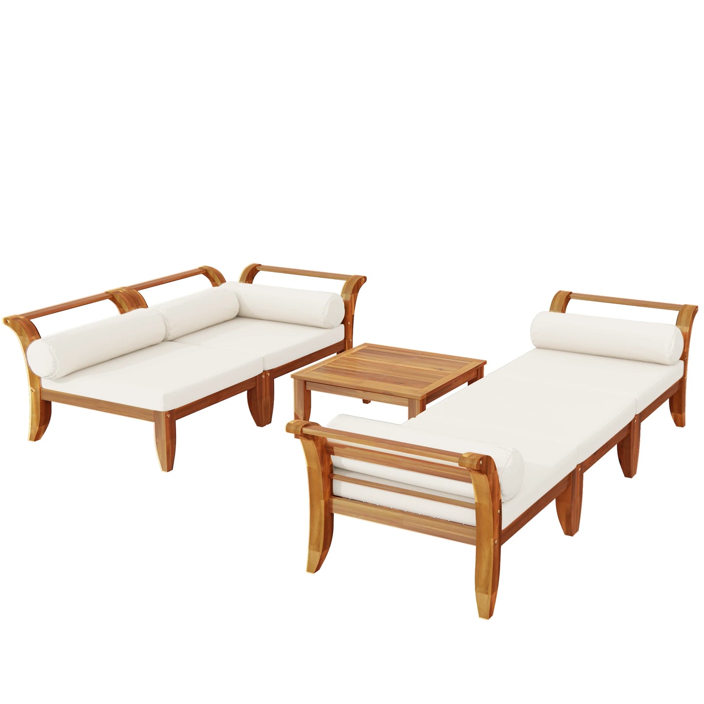 modularpatiofurnituresetconvertibledaybedwithacaciawoodframeandthickcushions_outdoorsectionalsofasetconfiguration