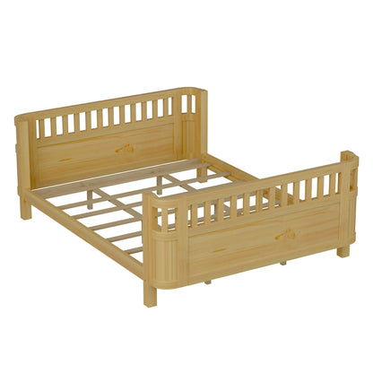 Mirightone™ Wood Montessori Beds with Rails and Slats Support, Modern Daybed Low to Ground with Removable Bed Rails for Girls Boys Bedroom Living Room （Protected by U.S. Design Patent No.D1115368）