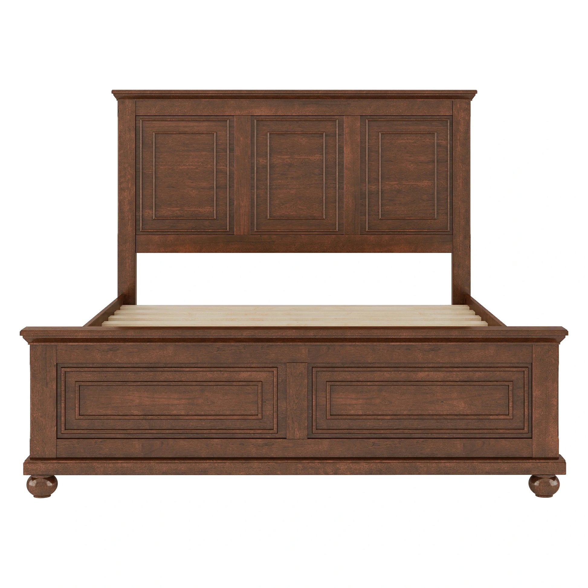 queen-size-solid-wood-platform-bed-american-traditional-dark-brown-headboard-footboard-frame