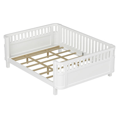 Mirightone™ Wood Montessori Beds with Rails and Slats Support, Modern Daybed Low to Ground with Removable Bed Rails for Girls Boys Bedroom Living Room （Protected by U.S. Design Patent No.D1115368）