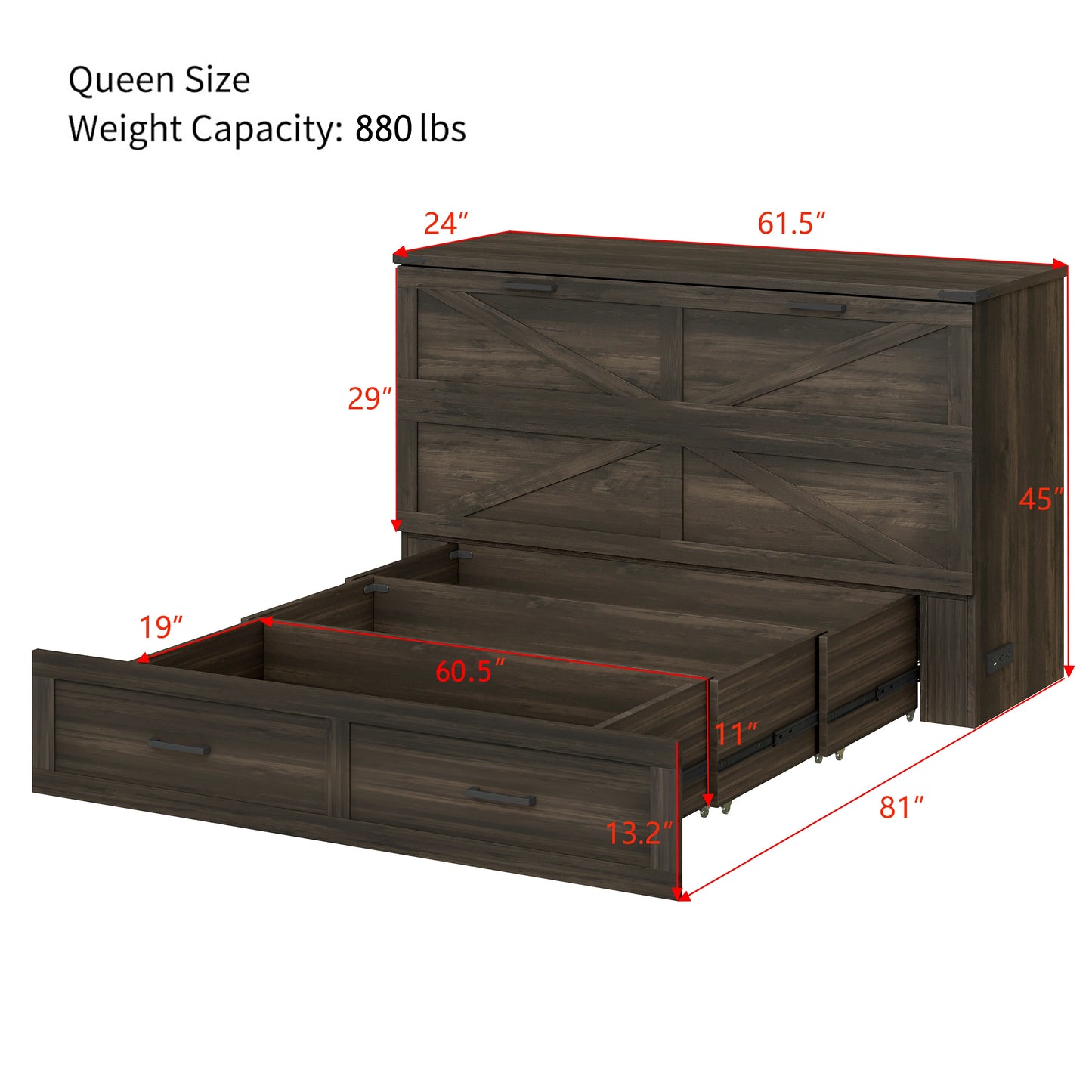 queensizemurphybeddimensionsdarkwoodcabinetbedsizediagram
