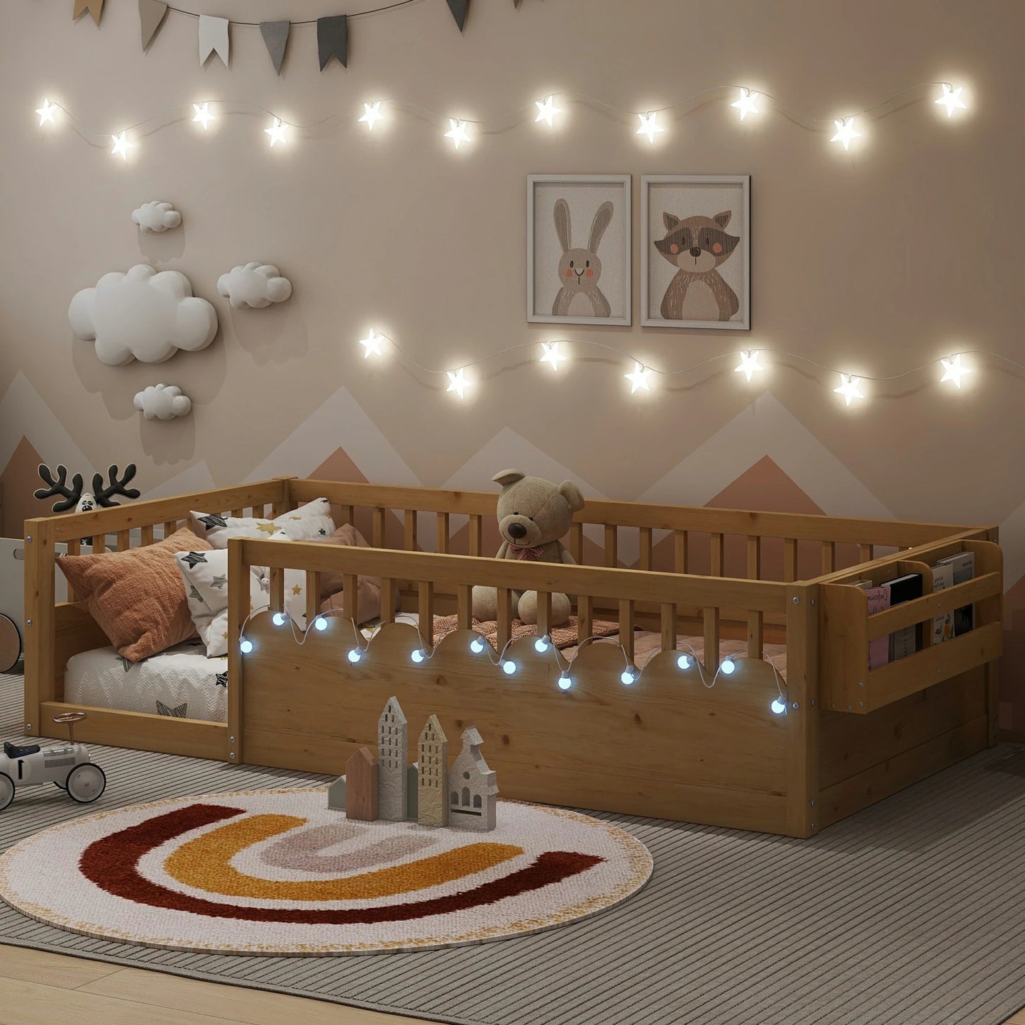 solid-wood-twin-montessori-floor-bed-with-storage-shelf-and-lights