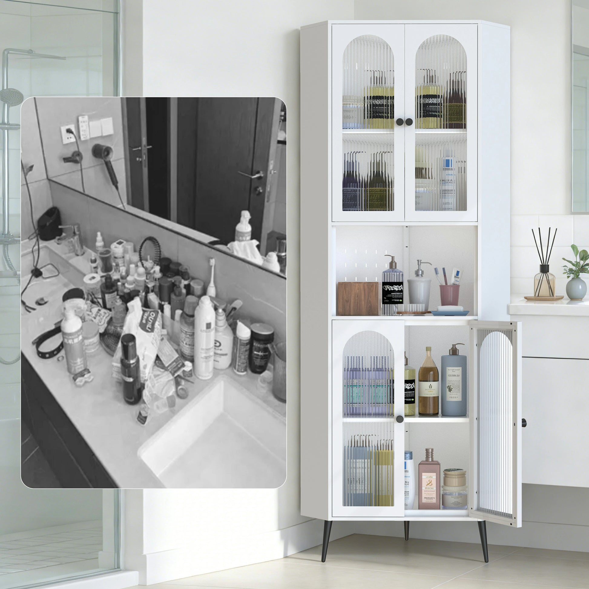 spacesavingcornercabinetmaximizeunusedcornerstoragesolution
