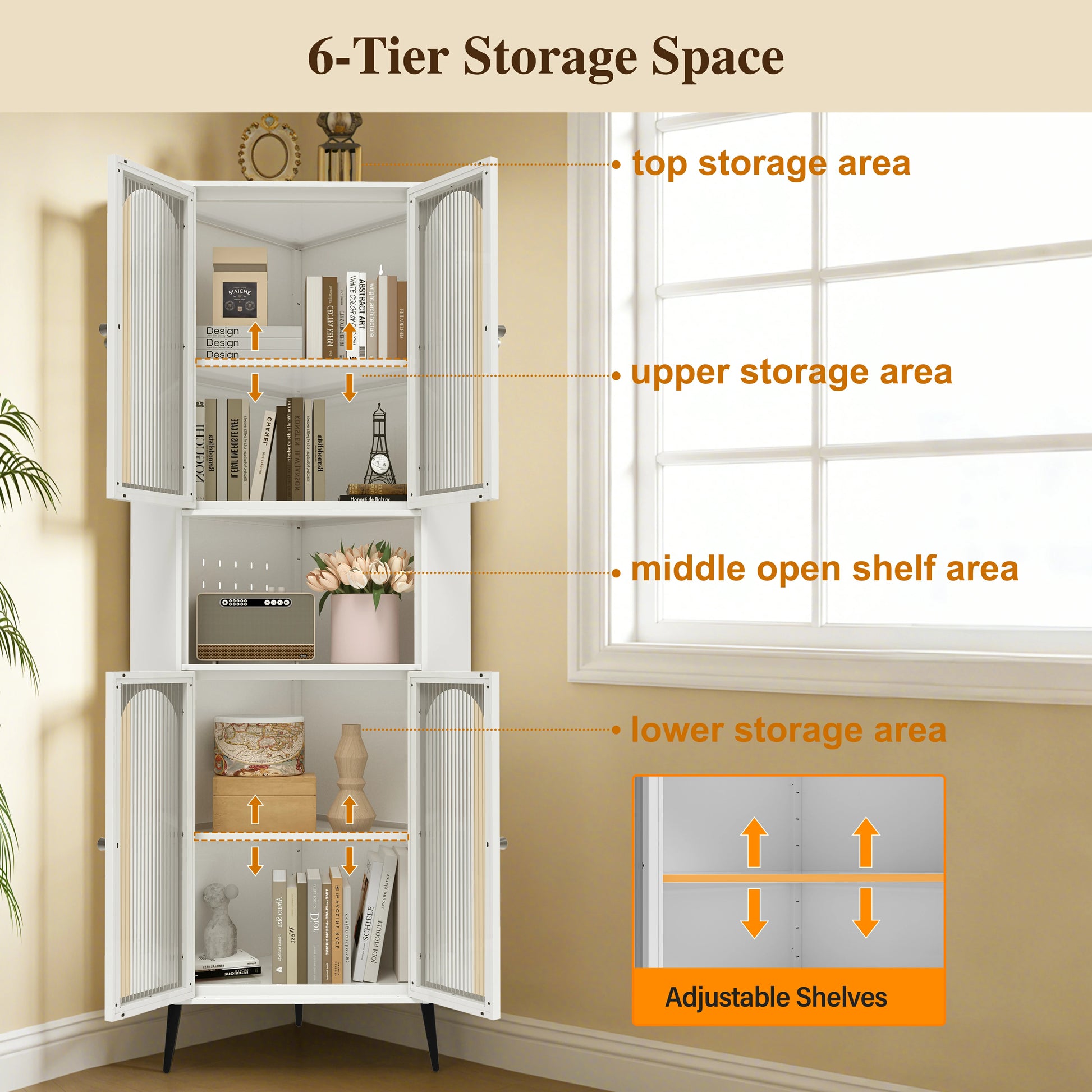 tall metal corner cabinet with glass doors modern white storage cabinet for small space