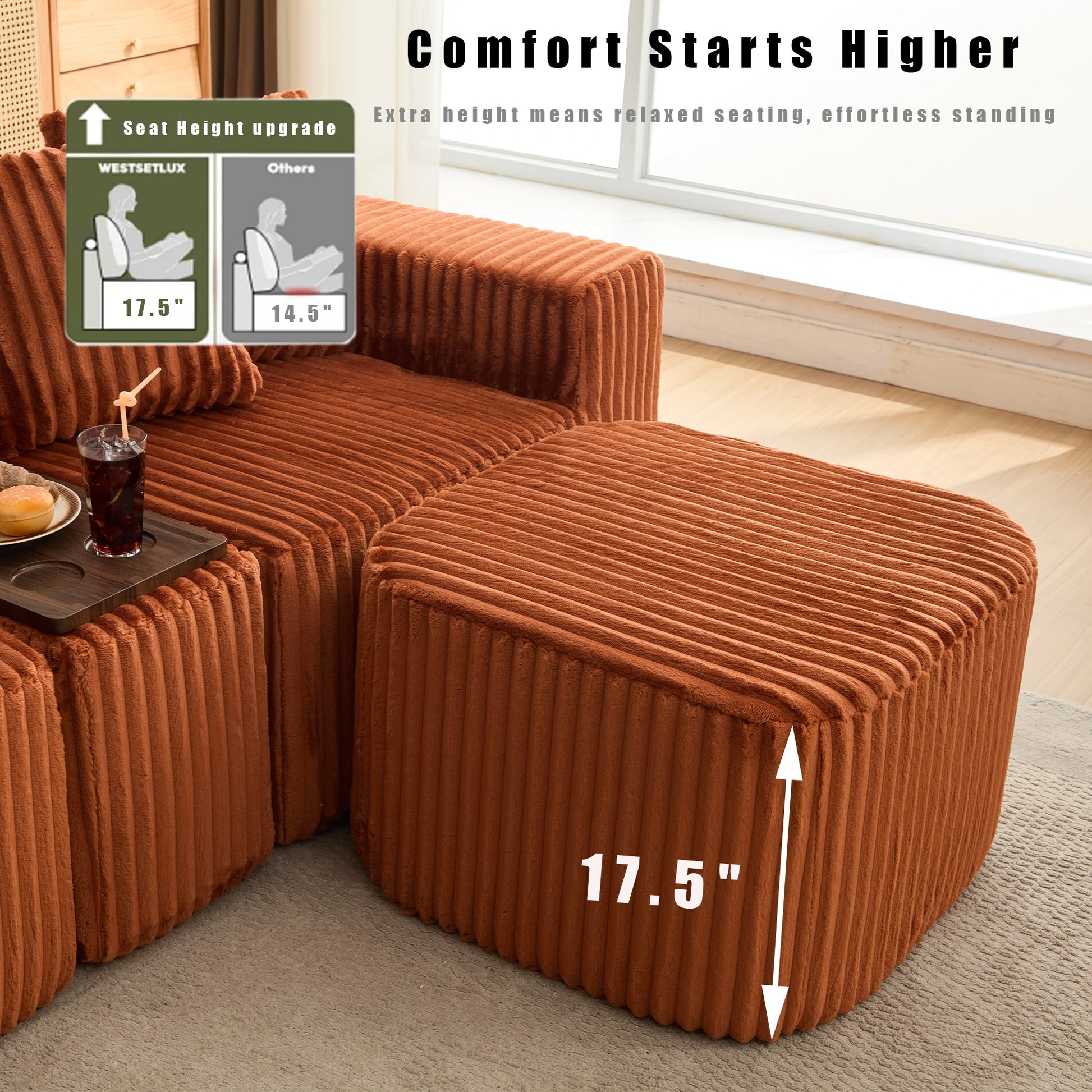 the_upgraded_17.5-inch_seat_height_of_the_modular_sofa_offering_enhanced_comfort_better_support_and_easier_sitting_down_and_standing_up_for_everyday_relaxation.