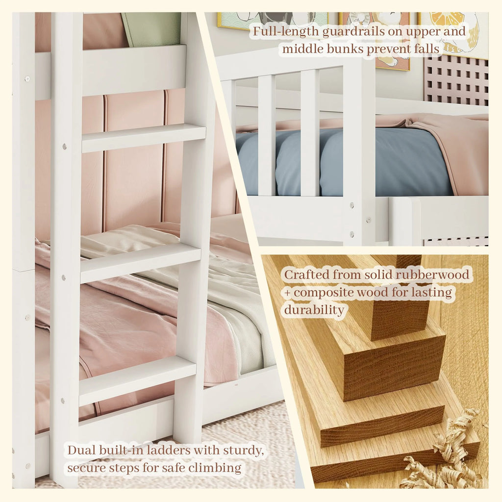 white-triple-bunk-bed-with-ladders-guardrails-rubberwood.