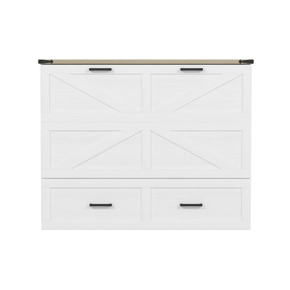 whitefarmhousecabinetbedclosedfrontviewmodernwoodstoragebedcabinet
